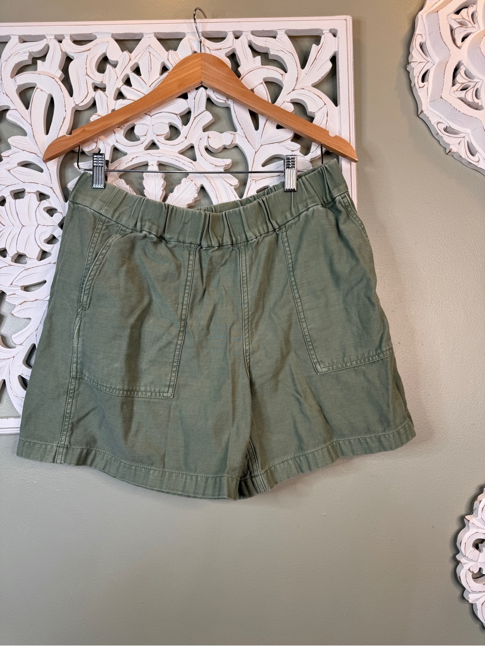 J. Crew Olive Green Utility Drawstring Shorts